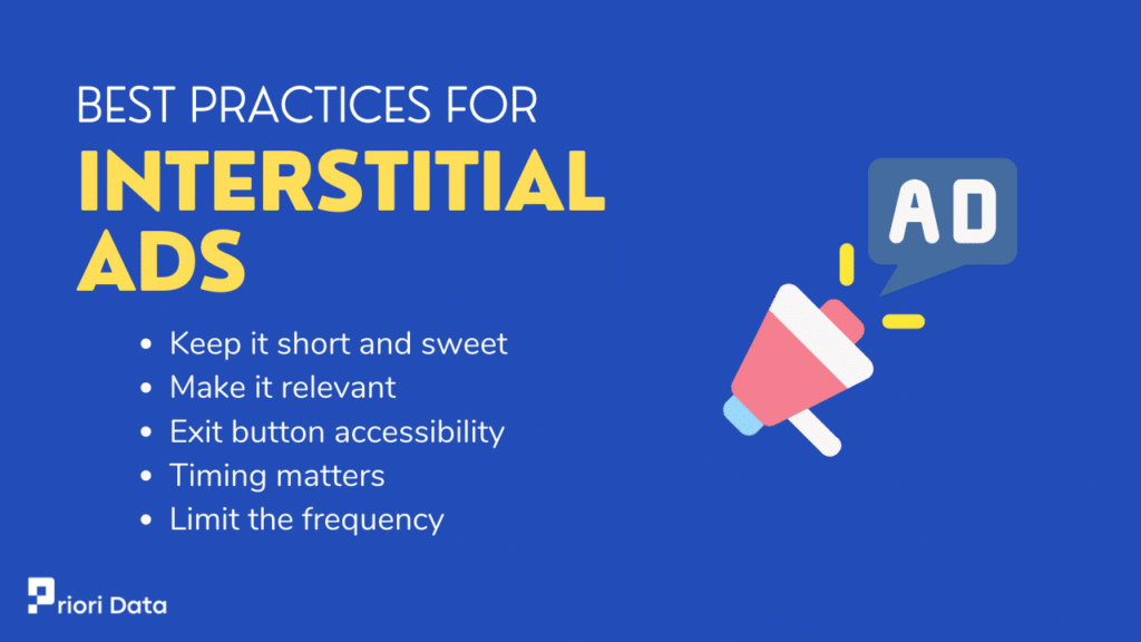 What are the best practices for interstitial ads?
